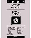 1987 LEBARON NEW YORKER ARIES CHARGER Service Manual
