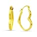 14k Yellow Gold Heart Shape Hoop Earring