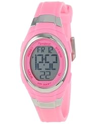 Armitron Womens 45/7034PNK Stainless Steel Accented Pink Resin Strap Chronograph Digital Sport Watch