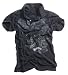 Destroyed Polo Shirt Skull & Roses