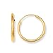 14K Yellow Gold Endless Round Hoop Earrings, 10mm