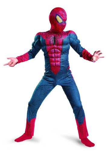 The amazing spider-man movie muscle costume, red/blue, …