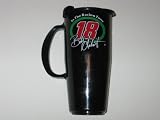 BOBBY LABONTE #18 16 oz. Black Thermal Hot / Cold TRAVEL MUG with Snap-On Lid (includes a swivel opening)
