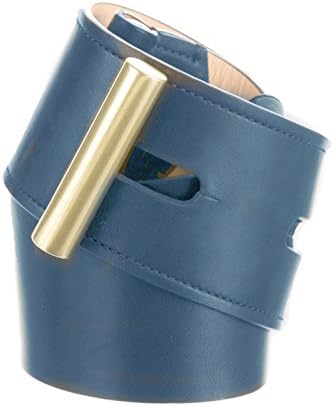 REED KRAKOFF Genuine Leather Belt (Medium) (38MM - Medium (95CM), Caspian Blue Genuine Leather)