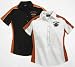 Harley Davidson Womens Short Sleeve Colorblock Stretch Woven Shirt, Button Up Front, Patches on Sleeves, Embroidery on Left Chest and Back, Black or White, 99050-07VW 99051-07VW