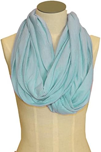 Light Weight Soft Infinity Solid Color Jersey Fashion Scarf Shawl Wrap Loop,One Size,L Den