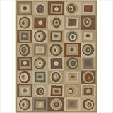Concord Global Soho Round & Squares Tone & Tone 6021 6' 7'' X 9' 6'' Area Rug