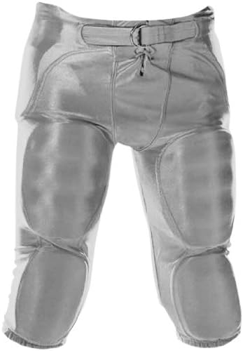 Don Alleson Youth Dazzle Football Pants (Silver, Large)