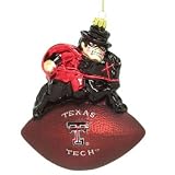 SC Sports NCAA Texas Tech Red Raiders Mascot Football Ornament