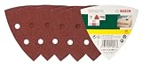Bosch Zubehör 2 607 019 489 25-teiliges Schleifblatt-Set für Delta-Schleifer, Körnung 80
