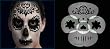 Nixs Coll-Sugar Skull Basic #1 Airbrush Makeup Face Template