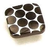 Laurey 35mm Square Knob- black dot