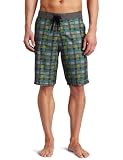 prAna Men's Linear Short (Grey Plaid, 33)