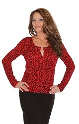 Living Dead Souls Red Leopard Sexy Cardigan Pin Up Style Cardigan