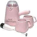 Bonjour Pink Hot Chocolate Maker and Mug Set Square Design