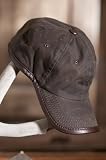 Men's Oil Cloth & Leather Baseball Cap