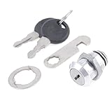 uxcell カムロック　金属製　糸直径1.8㎝　シルバートーン　キー二つ付け　重量55g　安全性高い