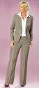 3-Tlg-Glencheck-Anzug beige-schwarz Damen-Hosenanzug Damen-Anzug Beige
