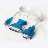 Cubeternet USB to Serial DB9/DB25 Adapter Cable (4 Ft) for PC, Mac and Linux
