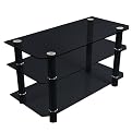 42" TV Stand - Black Glass