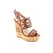Charles David Wilderness Open Toe Wedge Sandals Shoes Brown Womens New/Display
