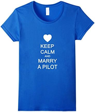 Women's Keep calm and marry a pilot Small Royal Blue