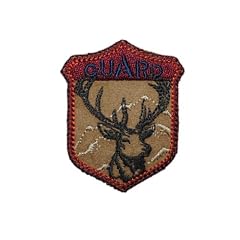 Wappen Hirsch 5 cm * 6,1 cm B�GELBILD AUFN�HER APPLIKATION Reh WALDTIER REHE JAGD Orden Emblem Ritterorden Schulorden Ritter Ritter Polo Poloshirt englisch braun Guard