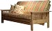 FULL/DOUBLE SIZE VIRGINIA NATURAL FINISH FUTON SET FRAME, 8" MATTRESS &amp; MICROFIBER COVER NEW