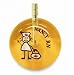 Stick Nurse Ultrascope Stethoscope - Yellow Background w/ Adult Head & Purple Tubing - Model 67YE