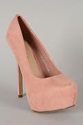Breckelle Marisa-21 Pointy Toe Platform Pump BLUSH