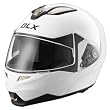 GLX DOT Full Face Modular Flip Up Motorcycle Helmet White X-Large