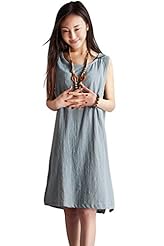 Shift Sleeveless Tank Linen Mini Dress 