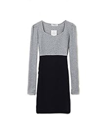 Sexy Scoop Neck Long Sleeves Cotton Mini Dress 