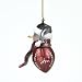 Ohio State Buckeyes NCAA Striped Acrylic Football Snowman Ornament (2.75)"