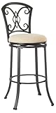Hillsdale Ventura 30-Inch Swivel Barstool , Pewter/Black Finish with Faux S ....