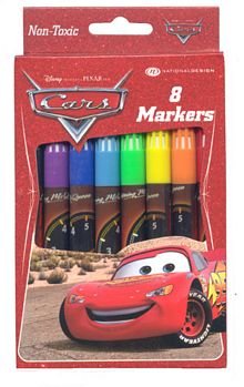 Childrens Toyshop  Toys : Disney Pixar Cars Juicy Tip Markers - 8 per pack
