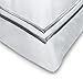 Amazon Brand – Pinzon 400-Thread-Count Hotel Stitch Sham - European, Silver Grey Stripes