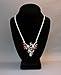 Mystical Dragon with Crystals Silver Finish Red Enamel Accents Pendant Necklace