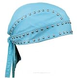 Baby Blue Studded Leather Head Wrap