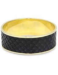 Ted Rossi Medium Python Black Matte Metal Bracelet