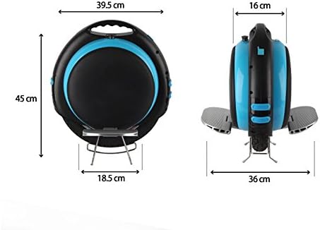 With Bluetooth Music Self Balancing Electric Unicycle Off Road Electric Scooter (black+blue)