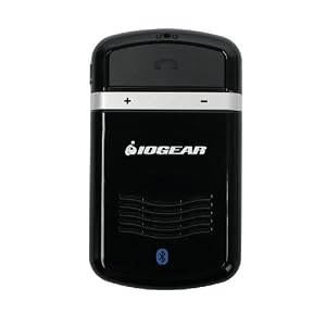 Top view of IOGear Solar Bluetooth Hands-Free Car Kit GBHFK231 (Black)