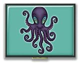 Tattoo Purple Octopus Cigarette or Card Case
