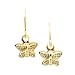 14K Yellow Gold Children's Butterfly Earrings