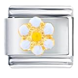Yellow Flower Italian Charms Bracelet Link