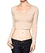 A.S Sexy Fitted Cotton Lycra Ballerina Long Sleeve Crop Top (Juniors)