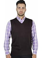 Blue Ocean Solid Color Sweater Vest