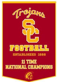 Buy NCAA USC - Southern Cal Trojans Embroidered Football Champions Dynasty Wool Banner by Winning Streak Sports