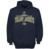 adidas Georgia Tech Yellow Jackets Navy Blue Quick Slant Pullover Hoody Sweatshirt