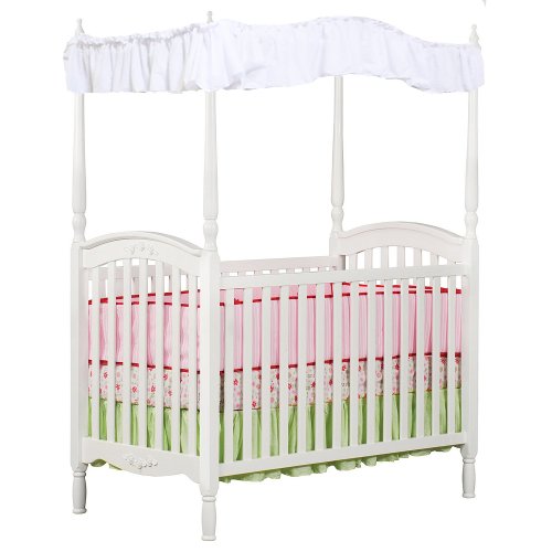 New Crib Size Solid White Princess Canopy Fabric Top